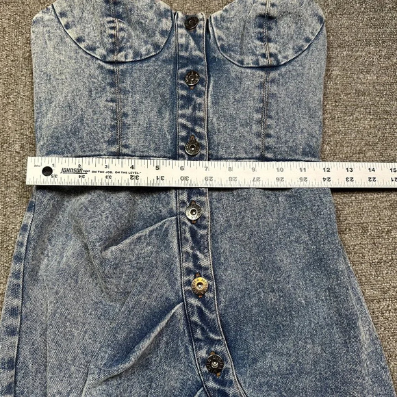 Misha Penina Revolve Strapless Midi Pencil Dress in Denim Blue Size US 2 - Picture 6 of 9